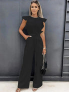 Combinaison Femme Chic à Manches Volantes pour un Style Élégant 10