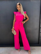 Combinaison Femme Chic à Manches Volantes pour un Style Élégant 11