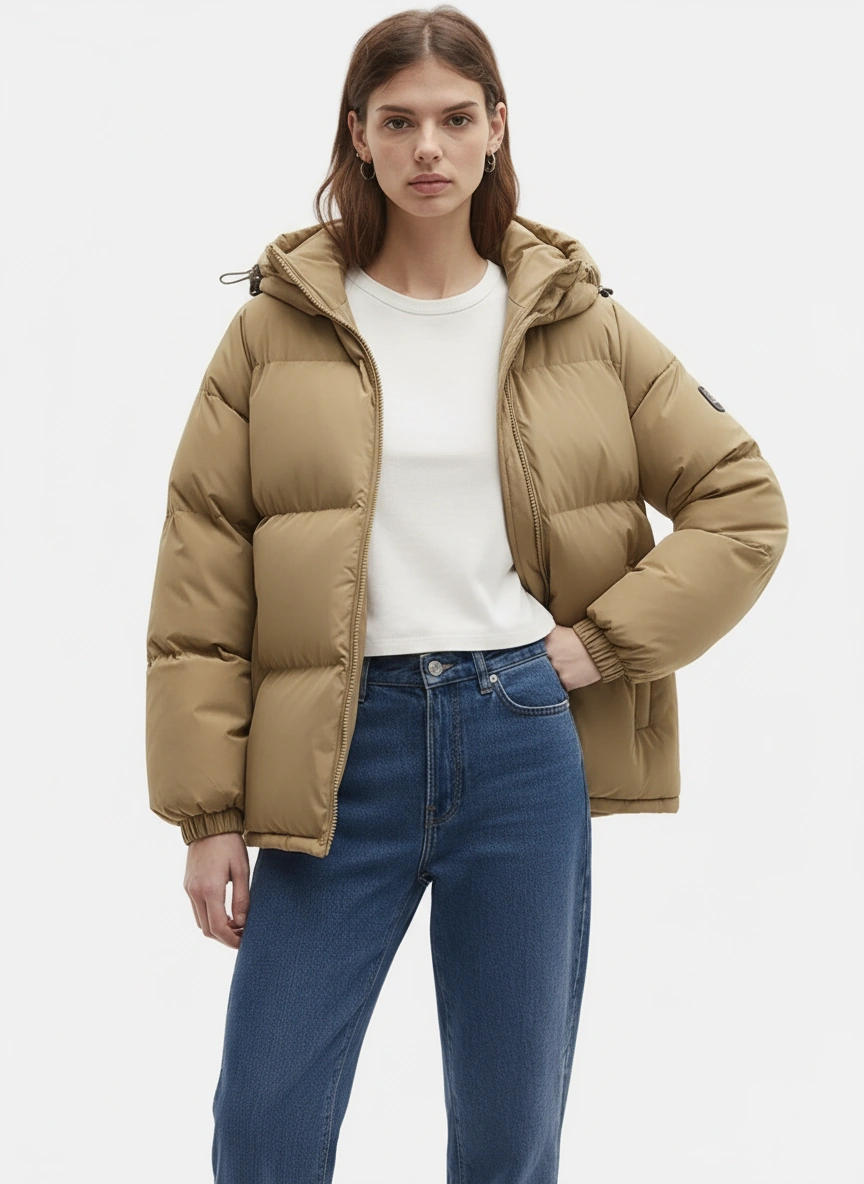 Doudoune Femme Longue – Design Épuré avec Capuche pour Confort et Élégance en Hiver 2