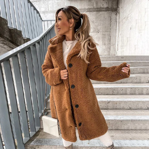 Manteau Hiver Femme Teddy – Tissu Doux et Confortable pour Chaleur Élégante 2