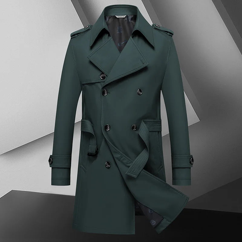 Manteau Long Élégant pour Homme au Style Britanique 2