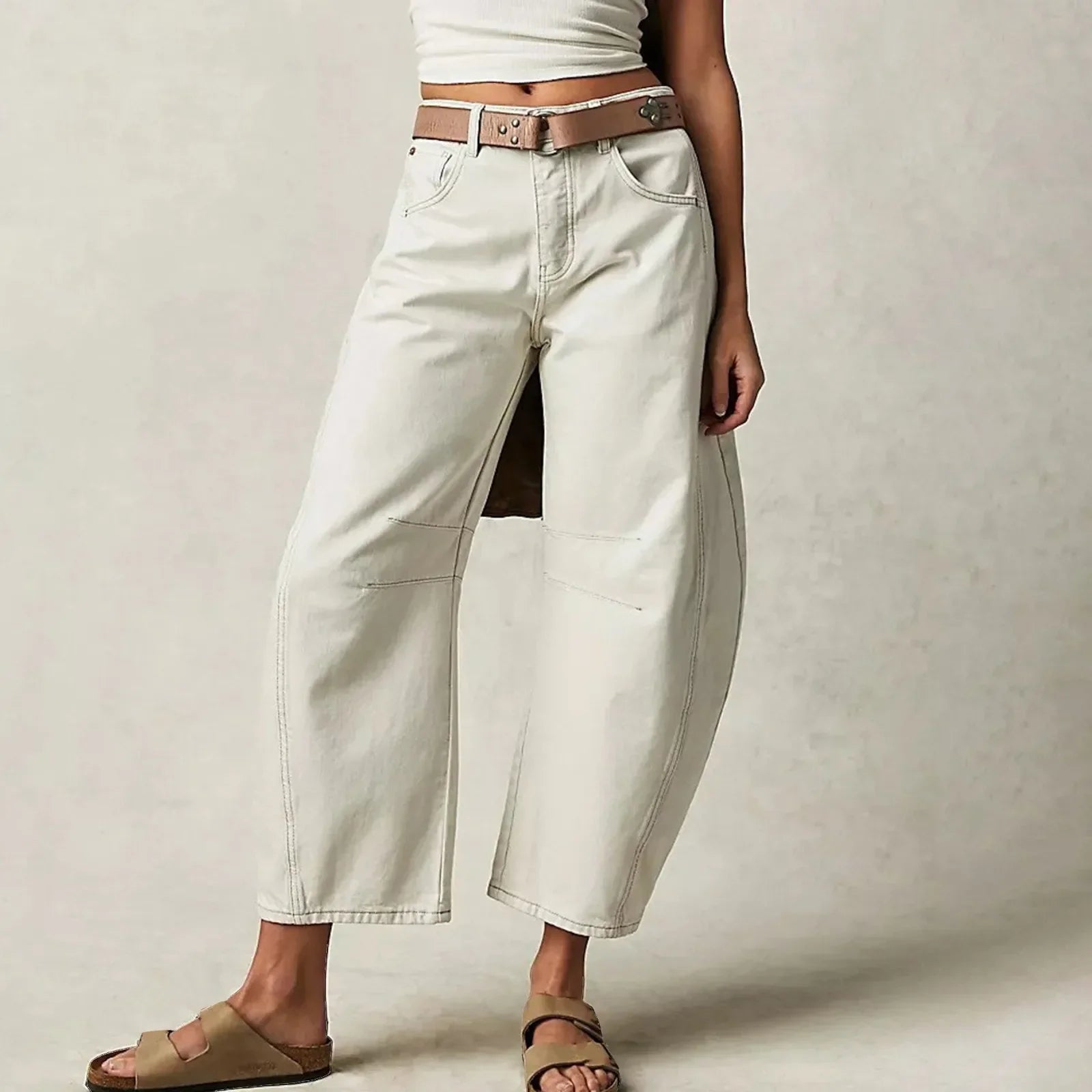 Pantalon Femme Évasé Confortable pour un Style Décontracté 4