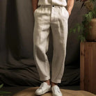 Pantalon Lin Homme Décontracté au Style Aéré et Confort Optimal 0