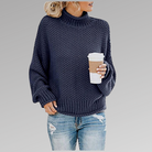 Pull Femme Élégant à Col Roulé Confortable pour Automne-Hiver 1