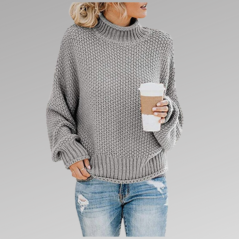Pull Femme Élégant à Col Roulé Confortable pour Automne-Hiver 3