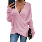 Pull Femme Enveloppant Élégant à Encolure en V pour Confort Quotidien 0