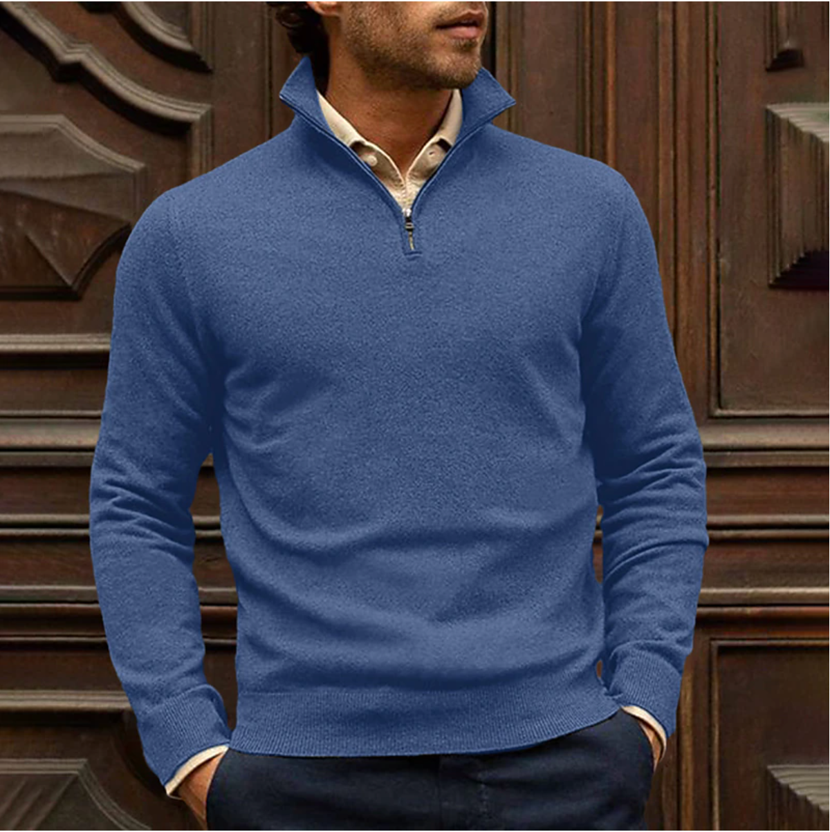 Pull Zip-Up Élégant et Confortable pour Hommes 3