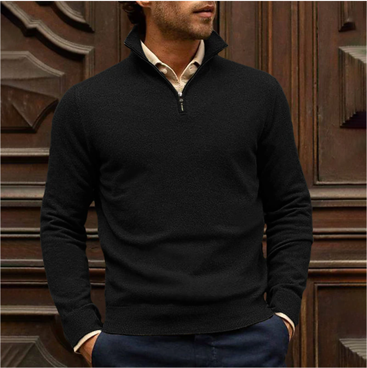 Pull Zip-Up Élégant et Confortable pour Hommes 4