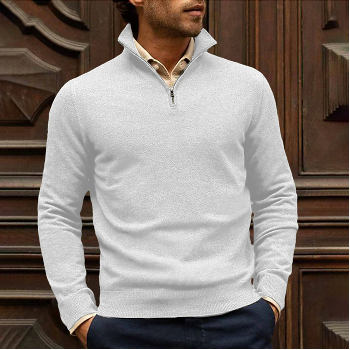 Pull Zip-Up Élégant et Confortable pour Hommes 5