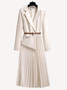 Robe Élégante Femme Plissée avec Ceinture Chic pour Toutes Occasions 0
