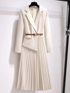 Robe Élégante Femme Plissée avec Ceinture Chic pour Toutes Occasions 1