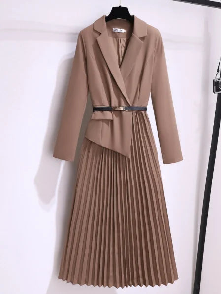 Robe Élégante Femme Plissée avec Ceinture Chic pour Toutes Occasions 3