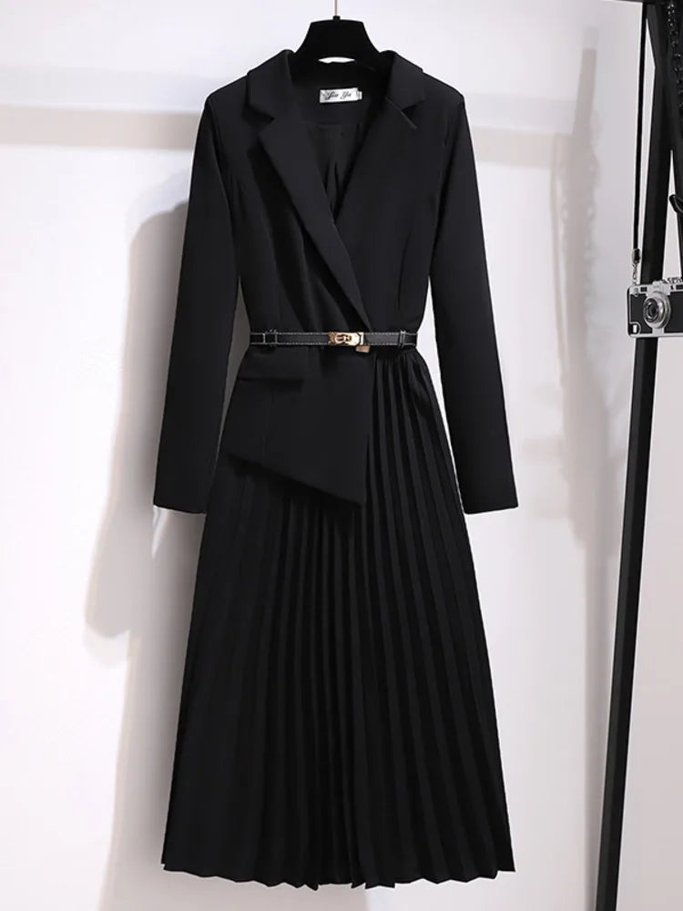 Robe Élégante Femme Plissée avec Ceinture Chic pour Toutes Occasions 4