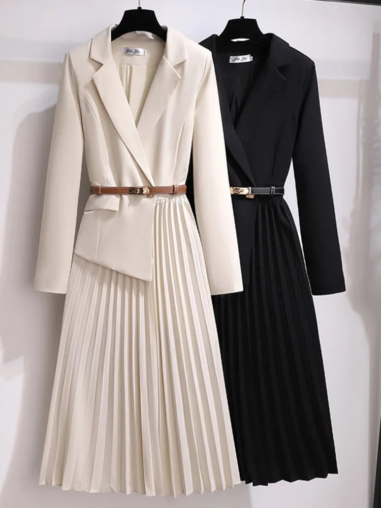 Robe Élégante Femme Plissée avec Ceinture Chic pour Toutes Occasions 5