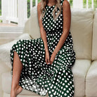 Robe Longue Femme Décontractée à Pois pour un Confort Estival 2