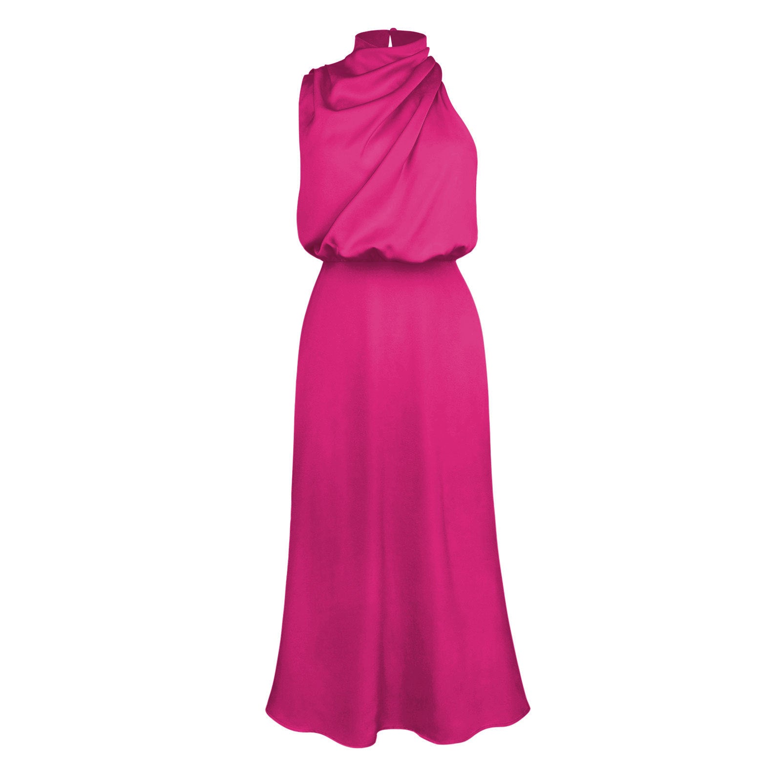 Robe Longue Femme Élégante au Col Haut pour un Style Chic 10