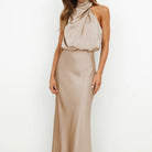 Robe Longue Femme Élégante au Col Haut pour un Style Chic 2