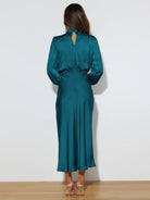 Robe Midi Chic Femme au Col Montant Élégante pour Occasions Spéciales 6