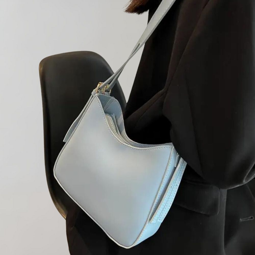 Sac à Bandoulière Femme en Cuir Vegan Minimaliste - Sac à Main Bandoulière Élégant et Pratique pour Quotidien 2