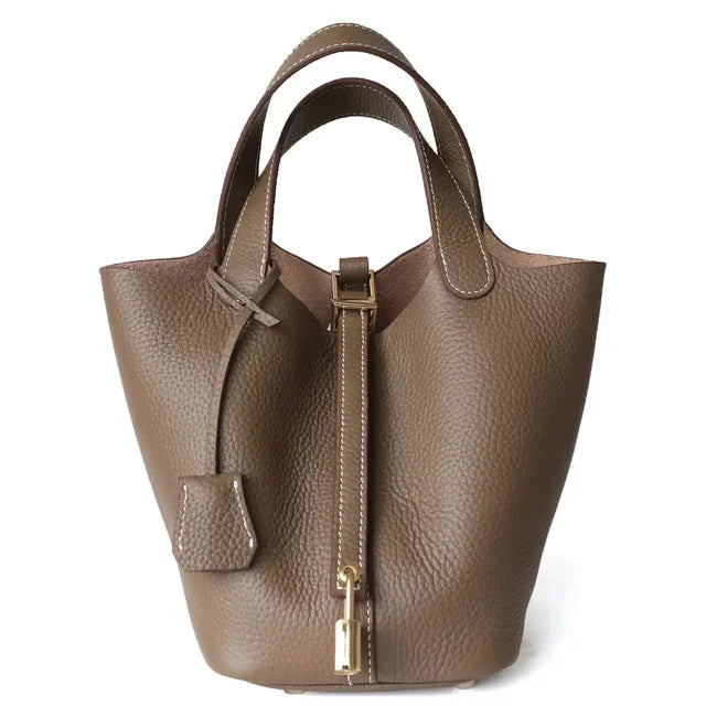 Sac à Main Femme en Cuir de Luxe avec Compartiments Organisés – Élégant et Pratique 14x18x19 cm 3