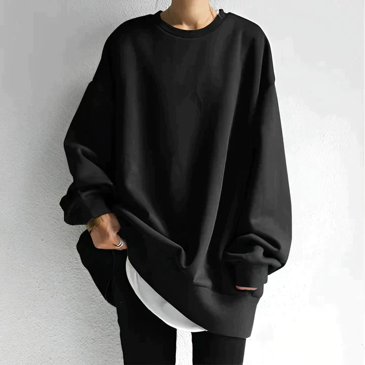 Sweat-shirt Détendu à Manches Longues pour Femmes au Style Moderne 0