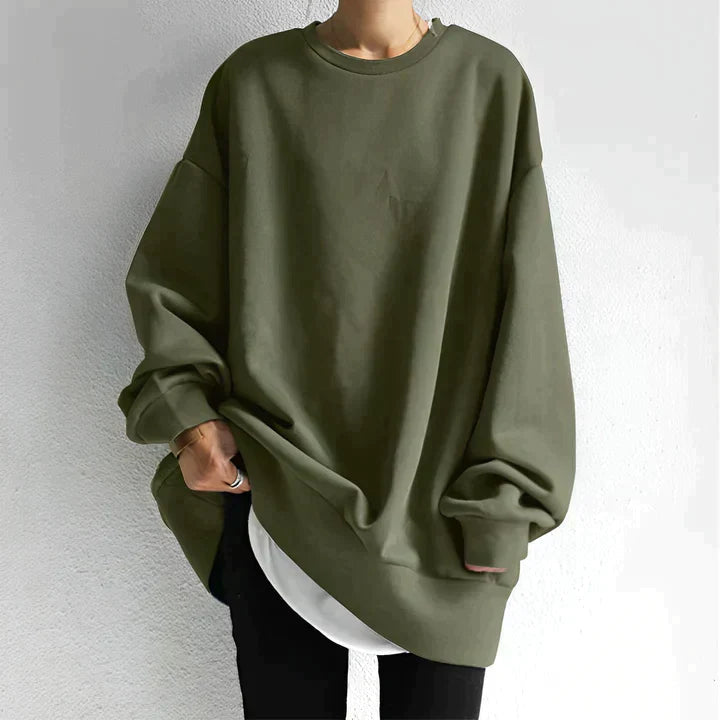 Sweat-shirt Détendu à Manches Longues pour Femmes au Style Moderne 1