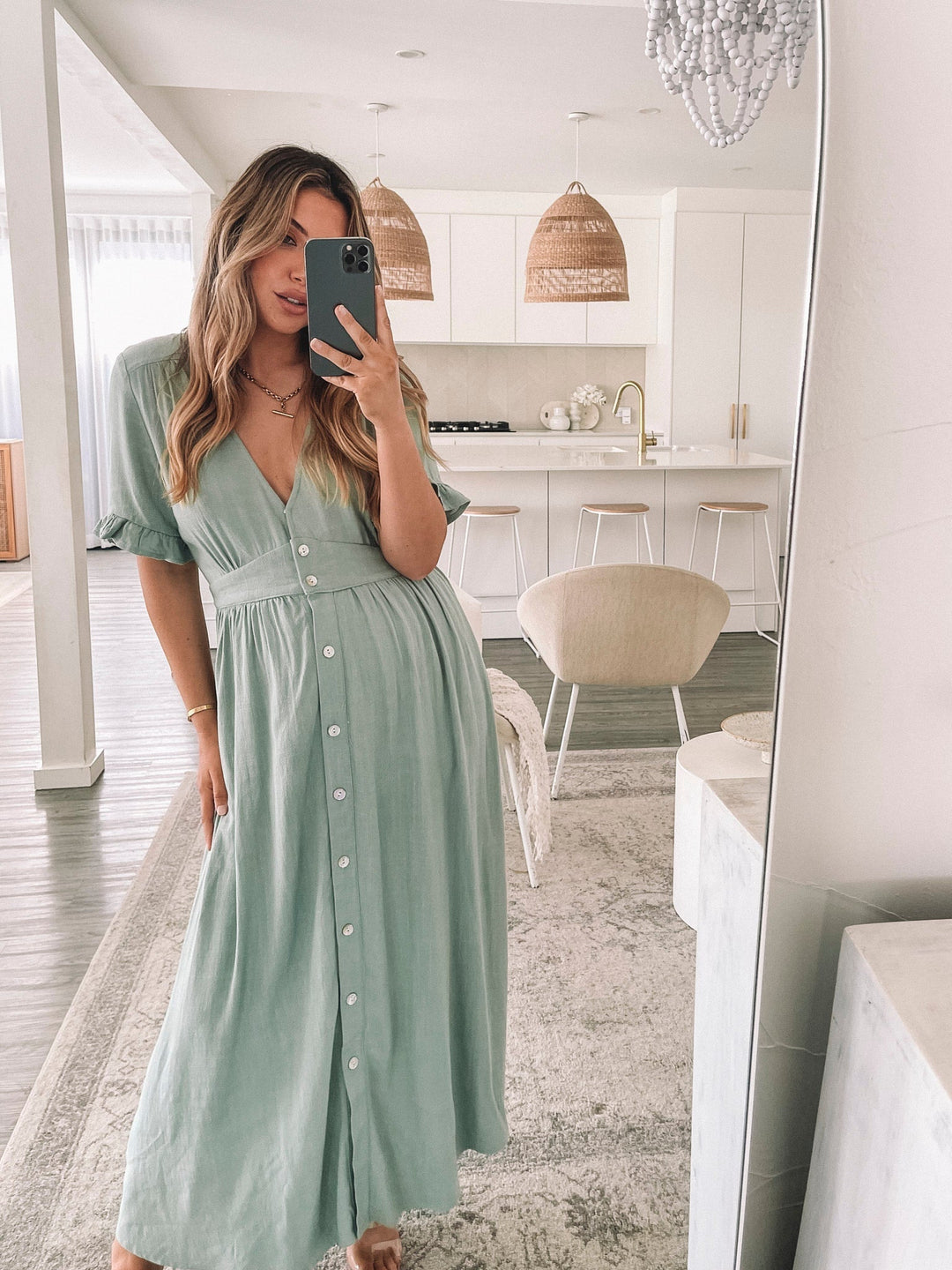 Selfie dans la robe maxi d&