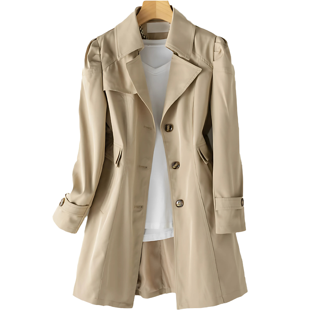 Trench Femme Élégant Résistant au Vent et à la Pluie 2