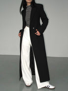 Trench Long Femme Élégant au Style Intemporel 0