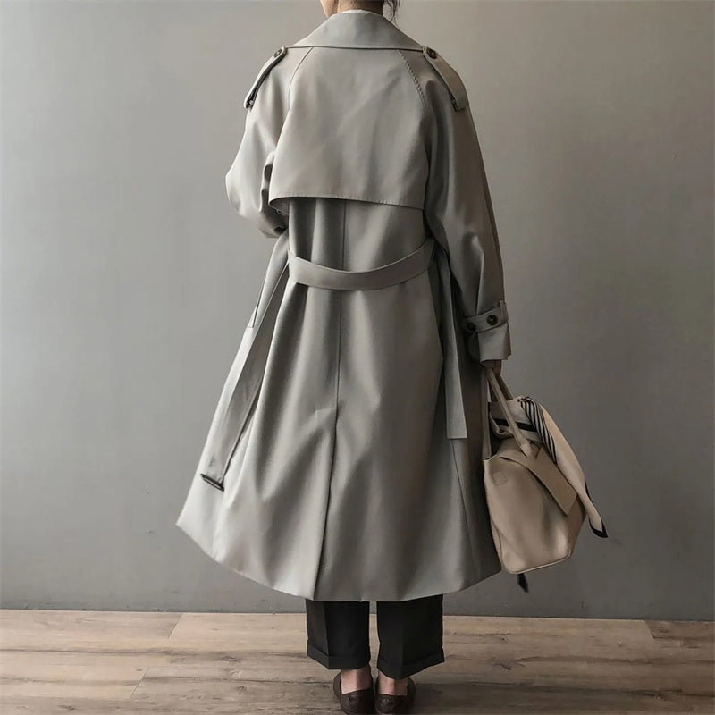 Trenchcoat Femme Oversized en Windbreaker Double Boutonnage – Élégance et Confort pour Toutes Occasions 1