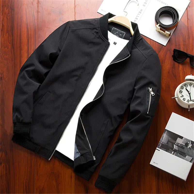 Veste Bomber Homme Slim avec Fermeture Éclair 8