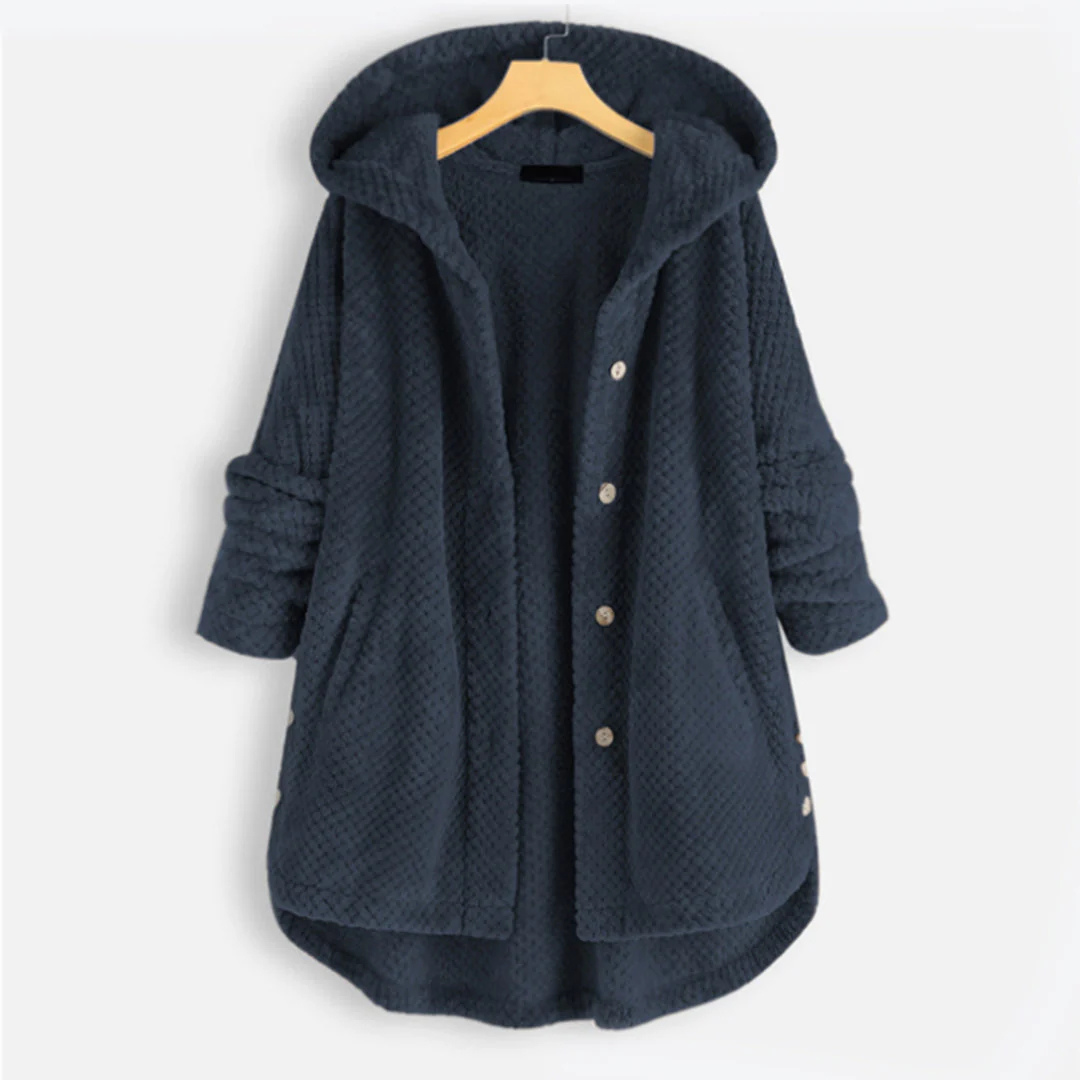 Veste Boutonnée avec Capuche Élégante pour Femmes - Confort Optimal 0