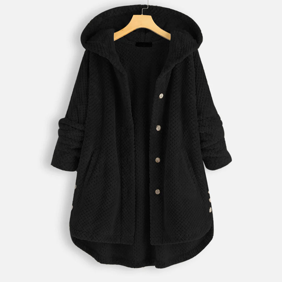 Veste Boutonnée avec Capuche Élégante pour Femmes - Confort Optimal 1
