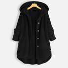 Veste Boutonnée avec Capuche Élégante pour Femmes - Confort Optimal 1