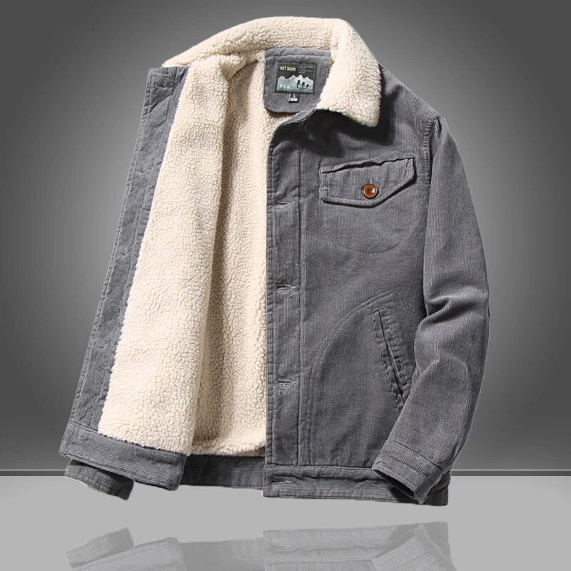 Veste Homme Vintage Boutonnée avec Isolation Confortable et Élégante 0
