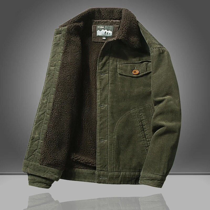 Veste Homme Vintage Boutonnée avec Isolation Confortable et Élégante 1