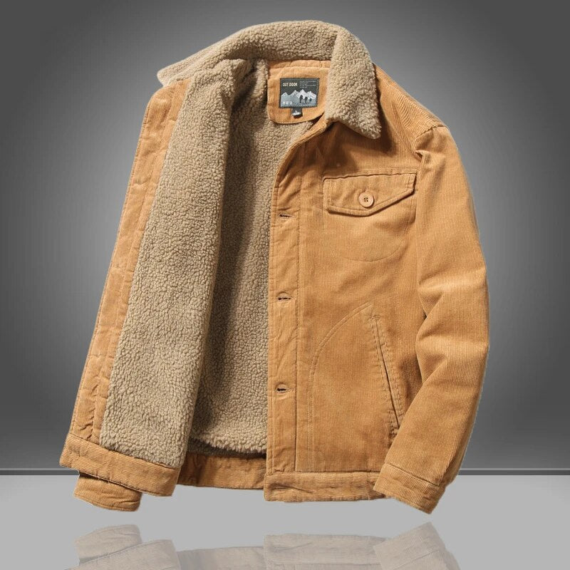 Veste Homme Vintage Boutonnée avec Isolation Confortable et Élégante 2