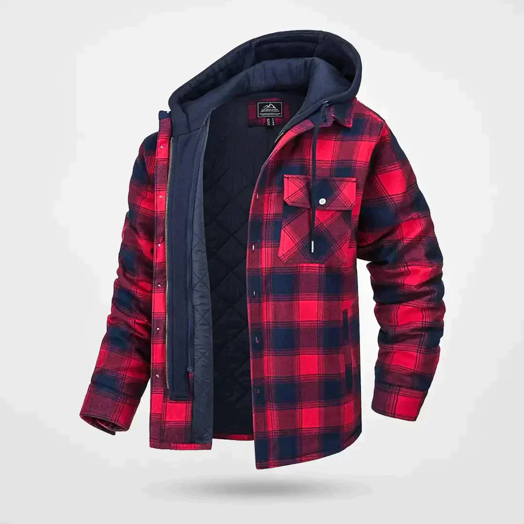Veste Homme à Carreaux Moderne avec Capuche et Style Confortable pour l'Hiver 3