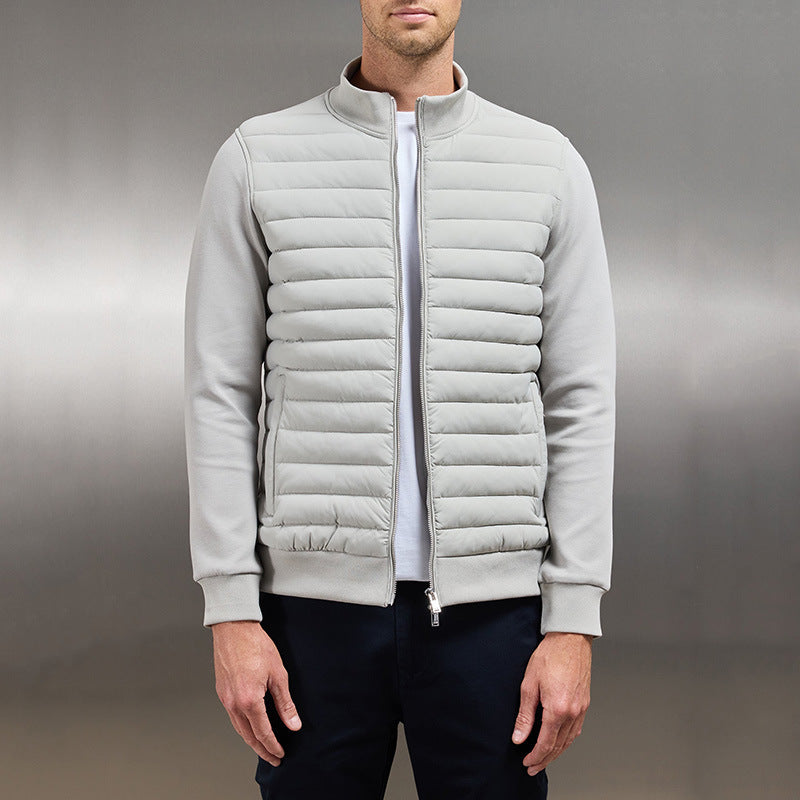 Veste Matelassée Décontractée pour Hommes avec Col Montant et Ajustement Confortable 0