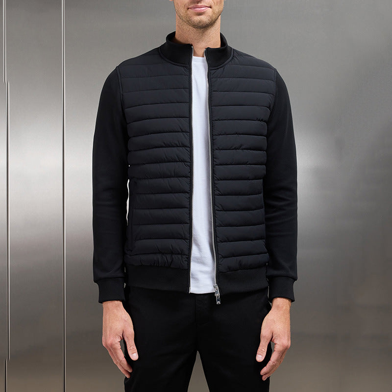 Veste Matelassée Décontractée pour Hommes avec Col Montant et Ajustement Confortable 2