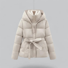 Veste Matelassée Élégante pour Femmes avec Capuche et Ceinture 2