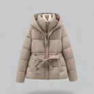 Veste Matelassée Élégante pour Femmes avec Capuche et Ceinture 3