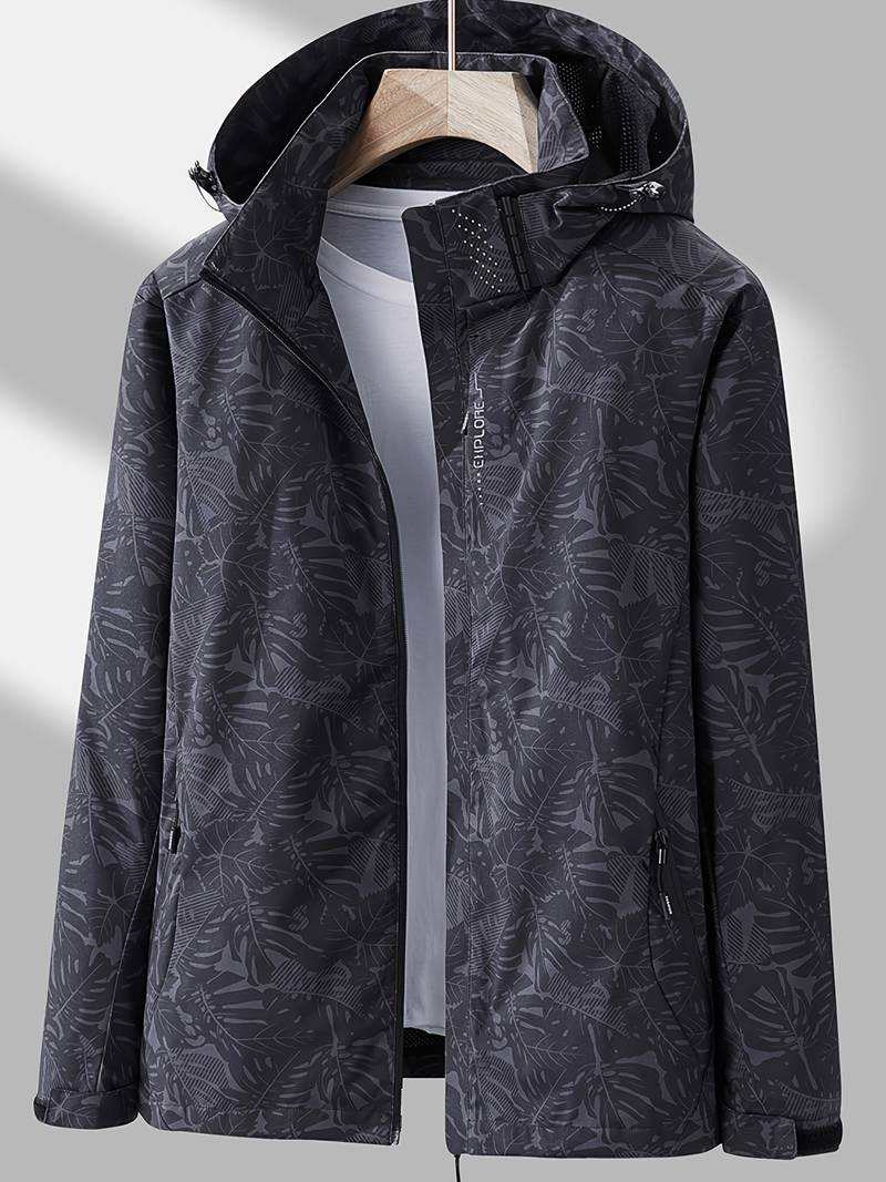 Veste Urbaine Imperméable avec Capuche pour Hommes, Élégante et Fonctionnelle 0