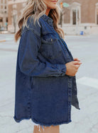 Veste en Jean Décontractée avec Accents Effilochés pour Femmes 6