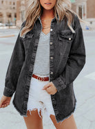 Veste en Jean Décontractée avec Accents Effilochés pour Femmes 8