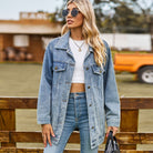 Veste en Jean Élégante pour Femmes avec Fermeture à Boutons pour Soirées 0