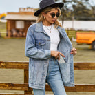 Veste en Jean Élégante pour Femmes avec Fermeture à Boutons pour Soirées 1