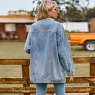Veste en Jean Élégante pour Femmes avec Fermeture à Boutons pour Soirées 3