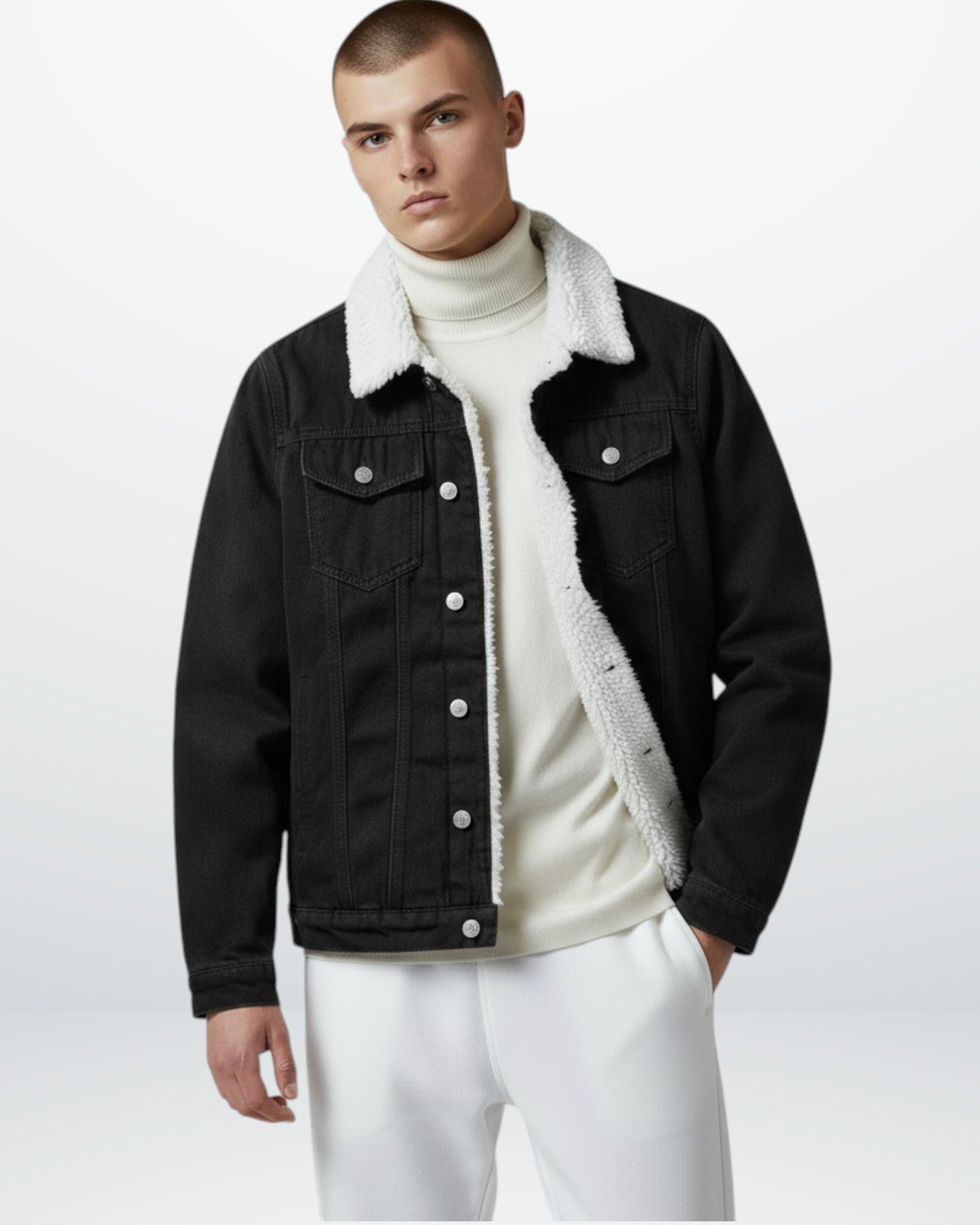 Veste en Jean Homme – Doublure Polaire pour Chaleur et Confort en Hiver 2