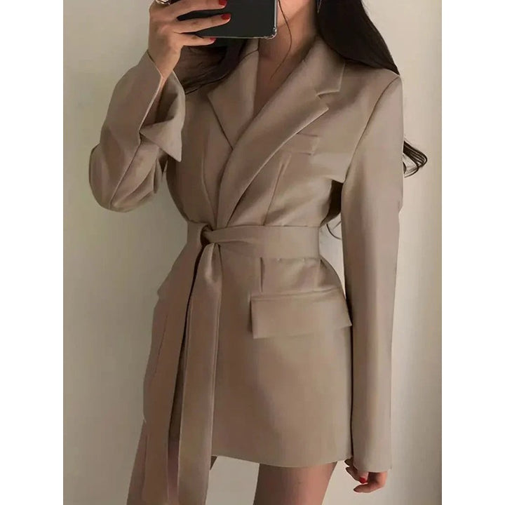Blazer Robe Femme - Coupe ajustée avec ceinture